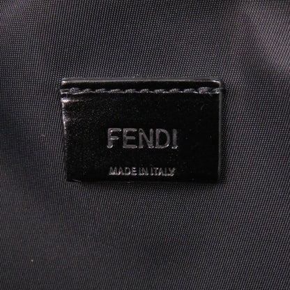 Fendi Business Bag 7N0116 Fabric , Calfskin Light Blue Zucca Pattern Marble Ff Logo Pouch