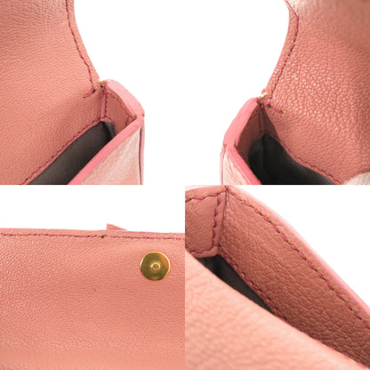 Miumiu Clutch Bag Leather, Stone Pink Ribbon, Beads, Studs Women