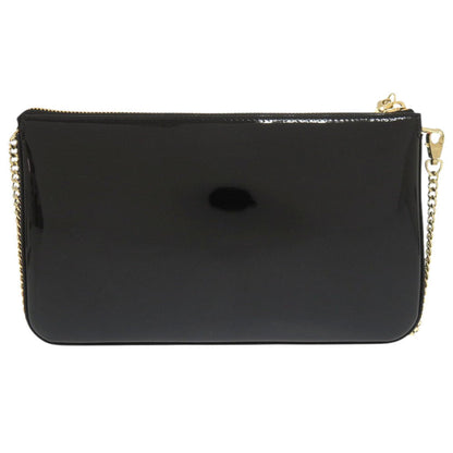 Christian Louboutin Shoulder Bag Patent Leather Black Chainshoulder Bag Women