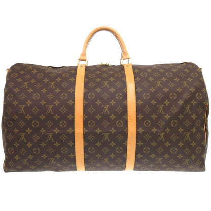 Louis Vuitton Boston Duffel Bag M41412 Monogram Canvas Brown Monogram Keepall Bandouliere60 Mens