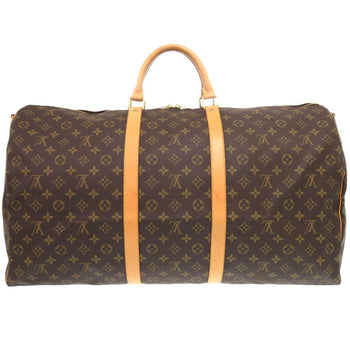 Louis Vuitton Boston Duffel Bag M41412 Monogram Canvas Brown Monogram Keepall Bandouliere60 Mens