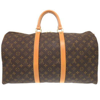 Louis Vuitton Boston Duffel Bag M41416 Monogram Canvas Brown Monogram Keepall Bandouliere50 Mens