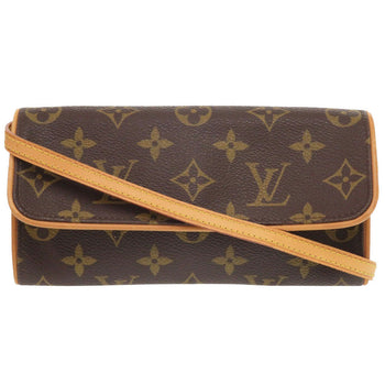 Louis Vuitton Shoulder Bag M51854 Monogram Canvas Brown Monogram Pochette Twin Pm Women