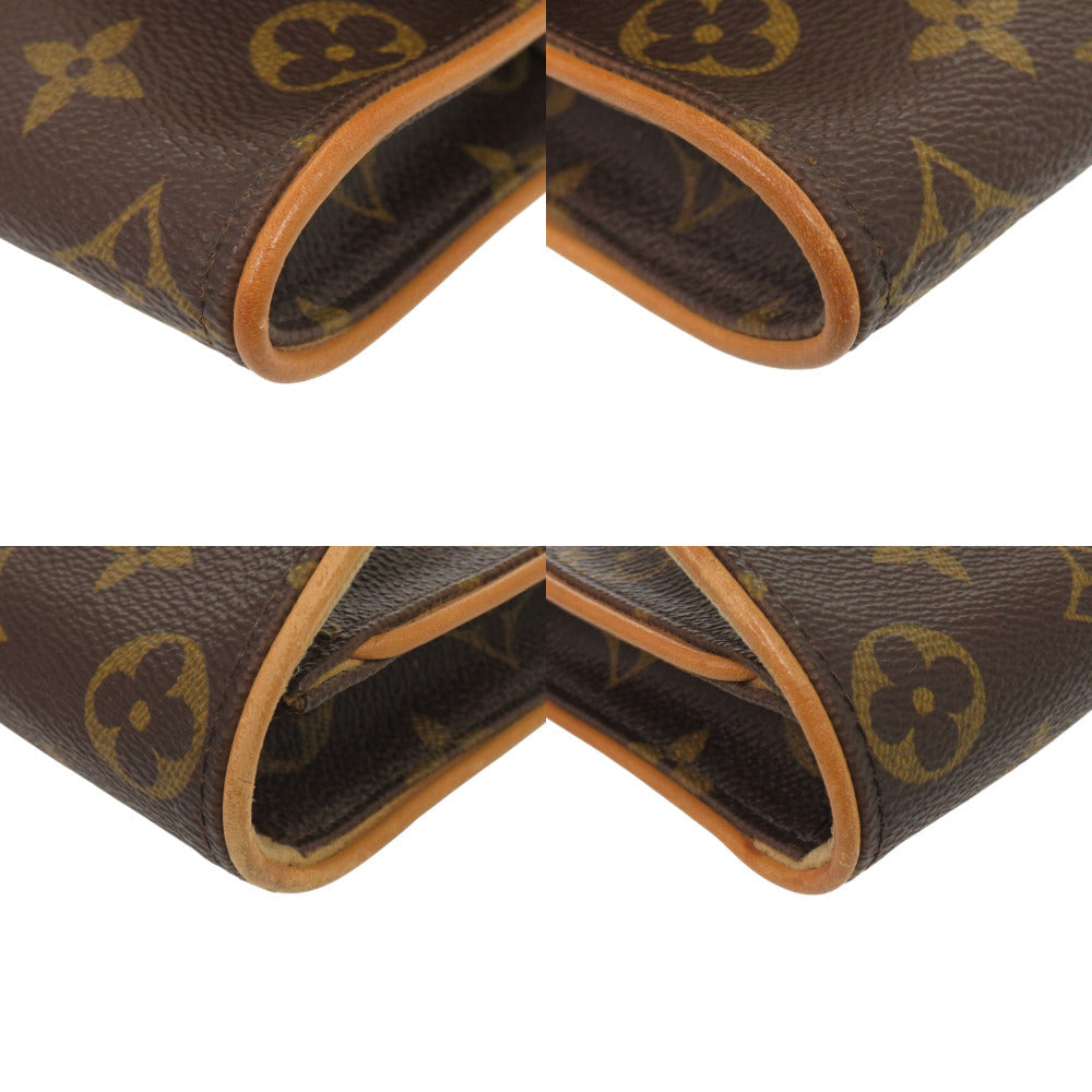 Louis Vuitton Shoulder Bag M51854 Monogram Canvas Brown Monogram Pochette Twin Pm Women