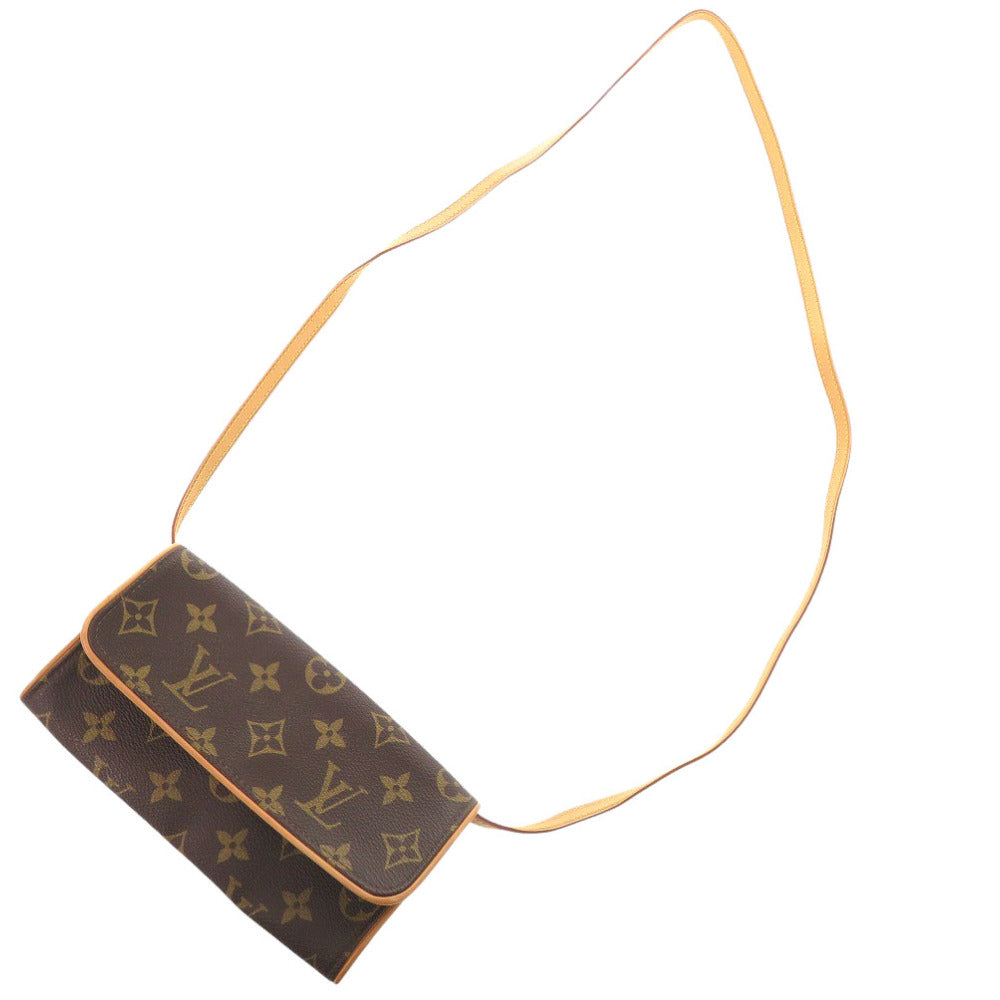 Louis Vuitton Shoulder Bag M51854 Monogram Canvas Brown Monogram Pochette Twin Pm Women