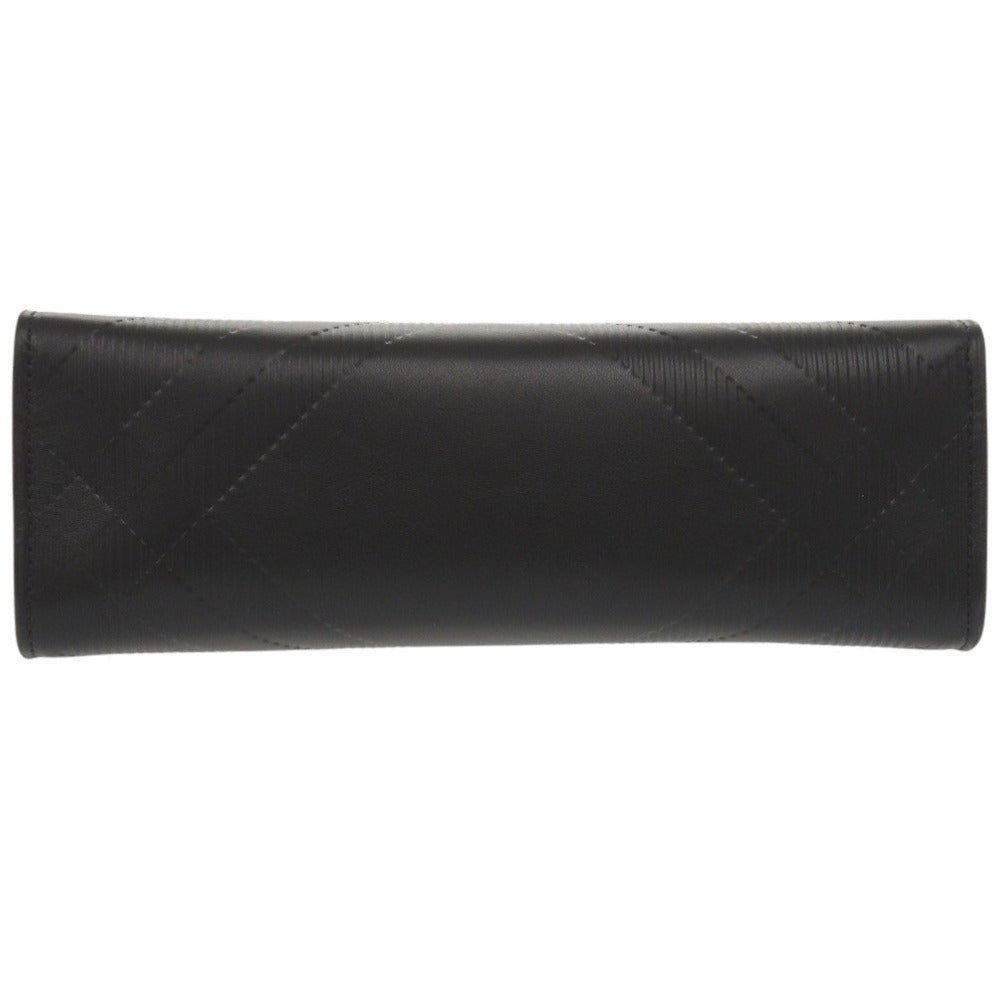 Burberry Clutch Bag Leather Black Pouch Mens
