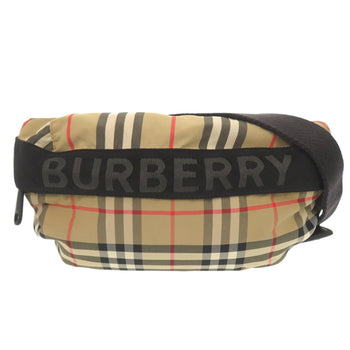 Burberry Sling Bag 8014715 Nylon Beige Check Unisex(Unisex)
