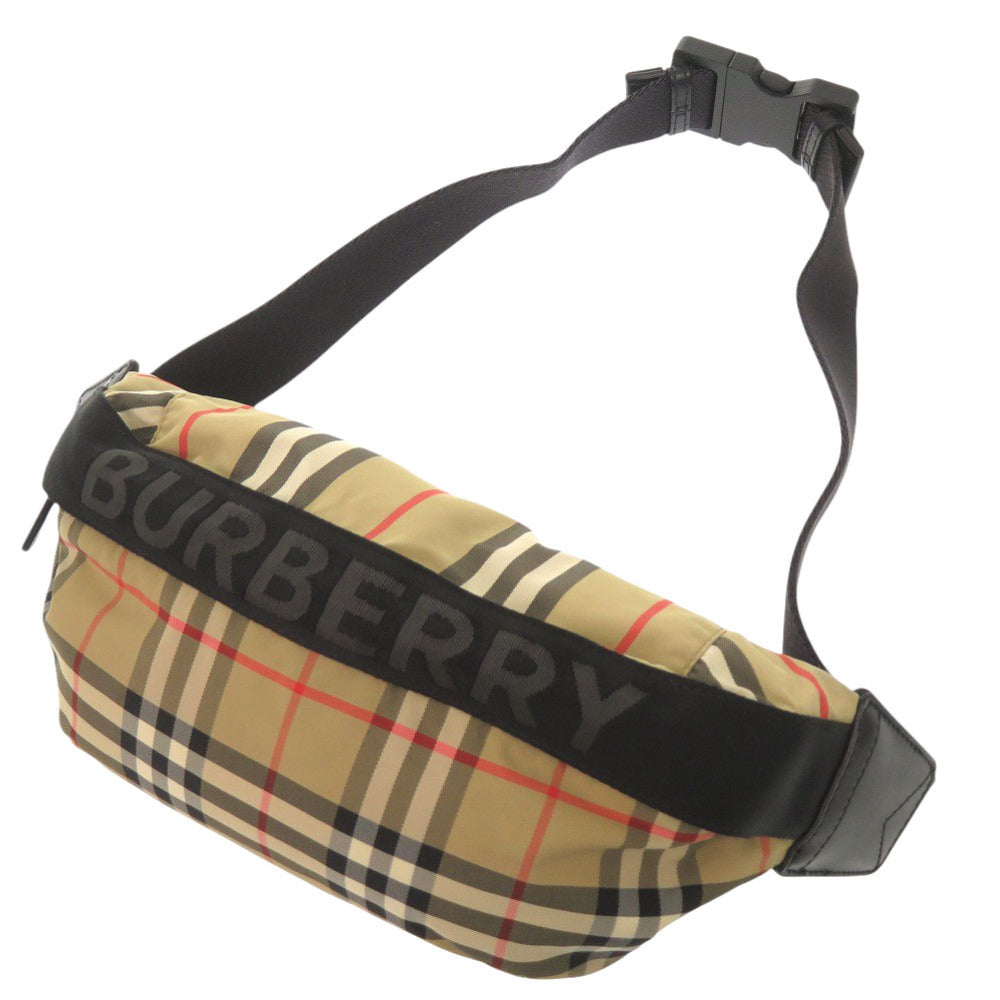 Burberry Sling Bag 8014715 Nylon Beige Check Unisex(Unisex)