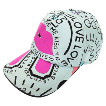 Bvlgari Cap Silk, Cotton, Leather Multicolor Store Limited Pop-Up Cone Onomatopoeia Bulgari