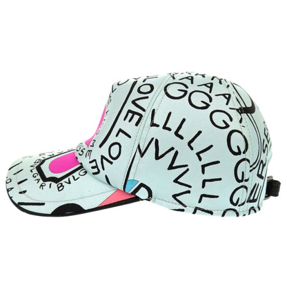 Bvlgari Cap Silk, Cotton, Leather Multicolor Store Limited Pop-Up Cone Onomatopoeia Bulgari