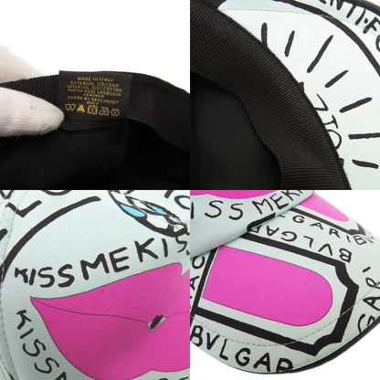 Bvlgari Cap Silk, Cotton, Leather Multicolor Store Limited Pop-Up Cone Onomatopoeia Bulgari