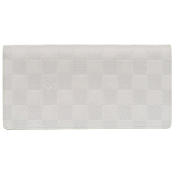 Louis Vuitton Long Wallet Purse N60335 Damier Anfini White Damier Portefeuille Braza Mens