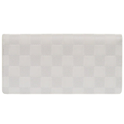 Louis Vuitton Long Wallet Purse N60335 Damier Anfini White Damier Portefeuille Braza Mens
