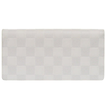 Louis Vuitton Long Wallet Purse N60335 Damier Anfini White Damier Portefeuille Braza Mens