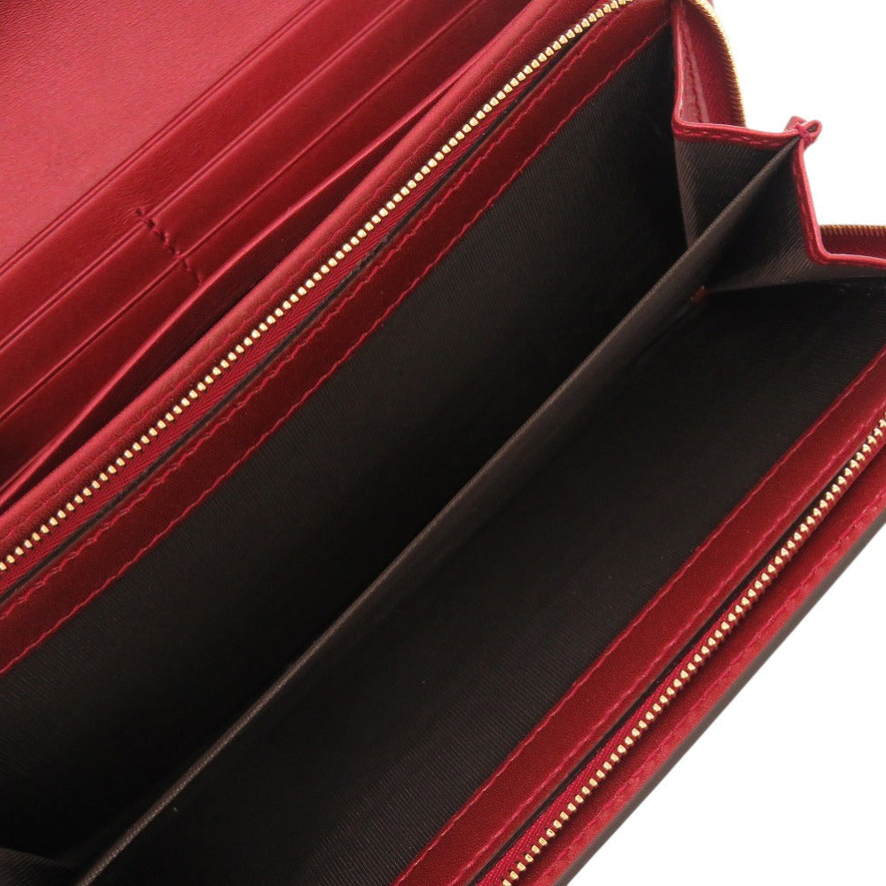 Gucci Long Wallet Purse 245728 Patent Leather Red Lovely Heart Women