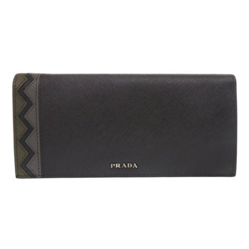 Prada Long Wallet Purse 2Mv836 Leather Black Bifold Walletlong Wallet Safiano Mens