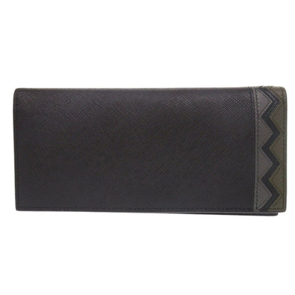Prada Long Wallet Purse 2Mv836 Leather Black Bifold Walletlong Wallet Safiano Mens