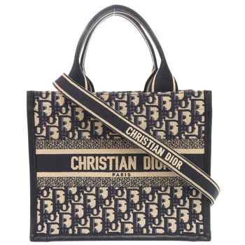 Christian Dior Handbag M1325Czbb Canvas, Leather Multicolor 2Way Oblique Book Tote Small Women