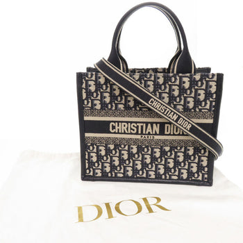 Christian Dior Handbag M1325Czbb Canvas, Leather Multicolor 2Way Oblique Book Tote Small Women