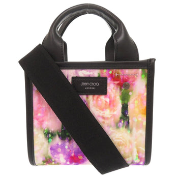 Jimmy Choo Handbag Nylon, Leather Pink 2Way Mini Bag Floral Women