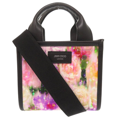 Jimmy Choo Handbag Nylon, Leather Pink 2Way Mini Bag Floral Women