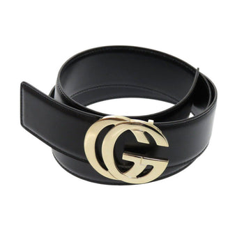 Gucci Belt 150-8003487611 Leather Black Gg Buckle Women 70