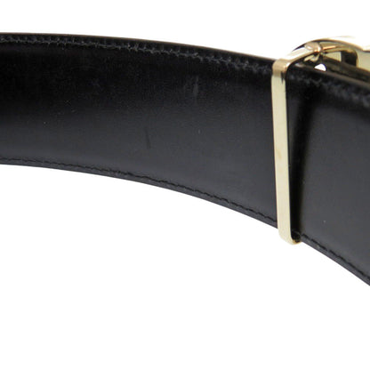 Gucci Belt 150-8003487611 Leather Black Gg Buckle Women 70