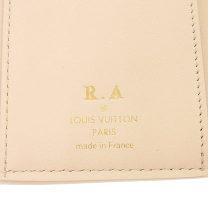 Louis Vuitton Tri-Fold Wallet M11363 Taurillon Clemence Leather Beige Pink Portefeuille Capcine
