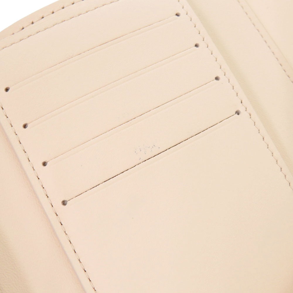 Louis Vuitton Tri-Fold Wallet M11363 Taurillon Clemence Leather Beige Pink Portefeuille Capcine