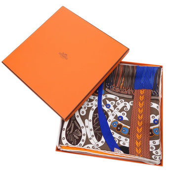 Hermes Scarf Silk Orange Carre90 Dignitaire Saddle Of The Dignitary Women