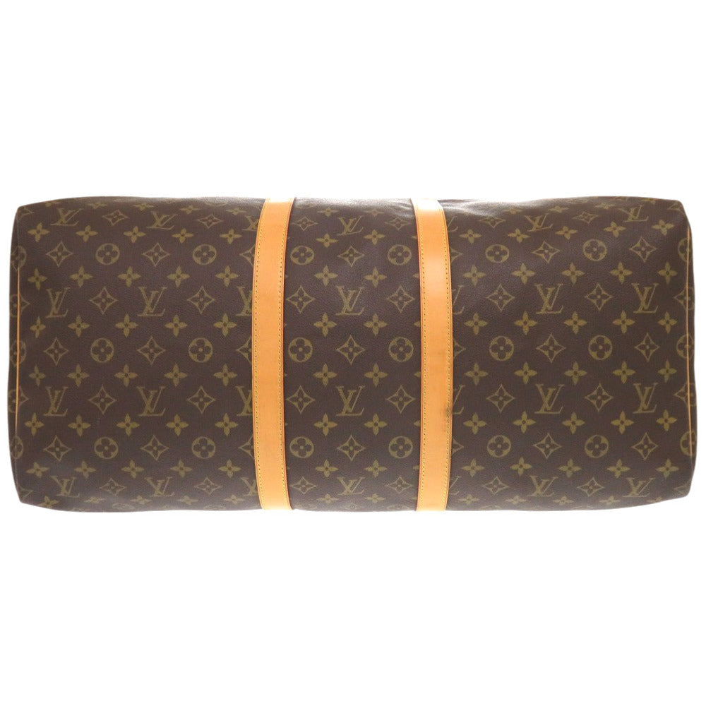 Louis Vuitton Boston Duffel Bag M41424 Monogram Canvas Brown Monogram Keepall 55 Mens