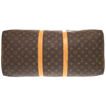 Louis Vuitton Boston Duffel Bag M41424 Monogram Canvas Brown Monogram Keepall 55 Mens