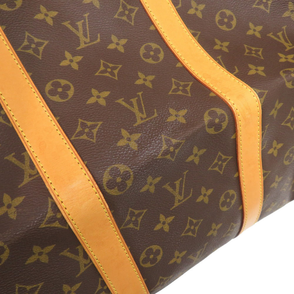 Louis Vuitton Boston Duffel Bag M41424 Monogram Canvas Brown Monogram Keepall 55 Mens
