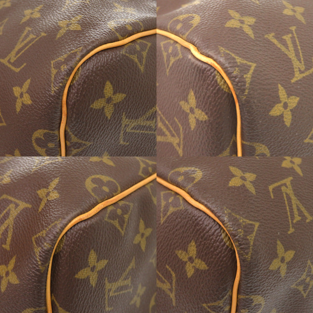 Louis Vuitton Boston Duffel Bag M41424 Monogram Canvas Brown Monogram Keepall 55 Mens
