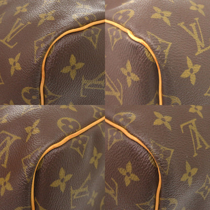 Louis Vuitton Boston Duffel Bag M41424 Monogram Canvas Brown Monogram Keepall 55 Mens