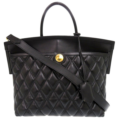 Burberry Handbag Leather Black 2Way Women
