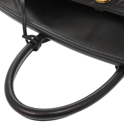 Burberry Handbag Leather Black 2Way Women