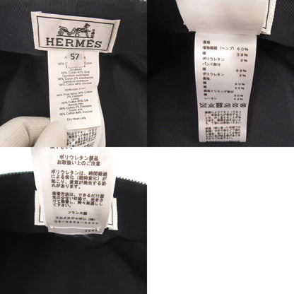 Hermes Other Hats Cotton Bruny Caval Serie Button Newsboy Cap Women 57