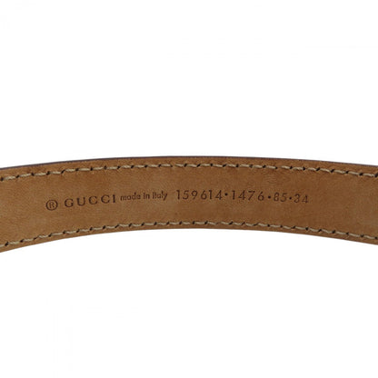 Gucci Belt 15614 Leather Gold 8534