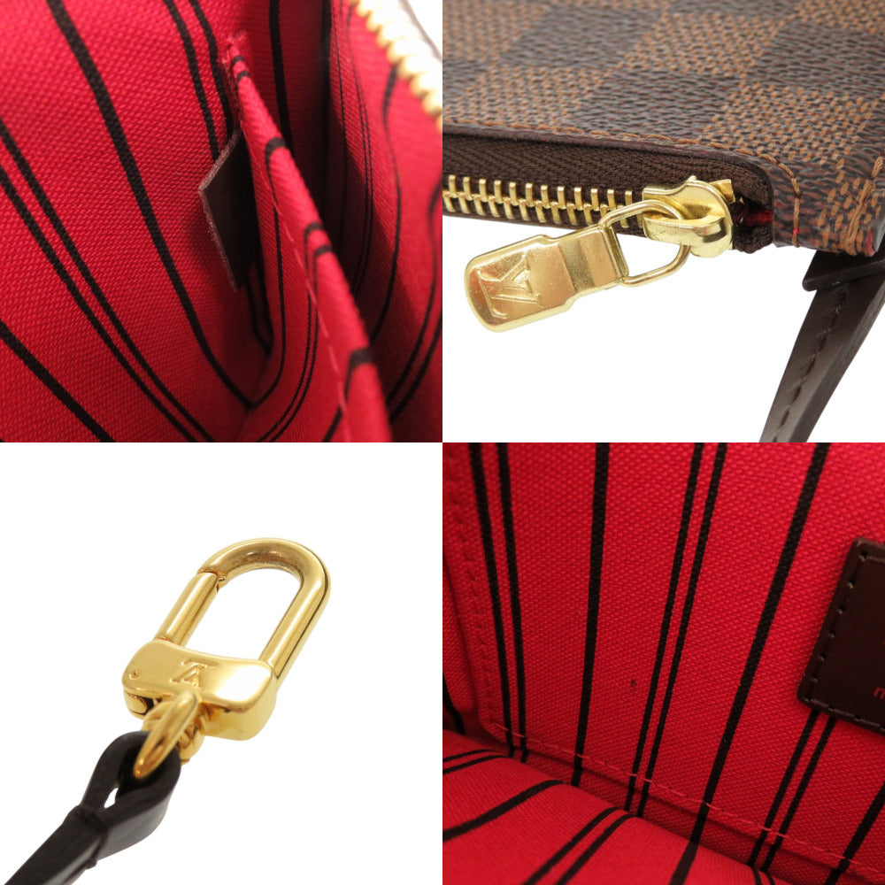 Louis Vuitton Pouch Damier Canvas Brown Damier Neverfull Pouch For Pm Women