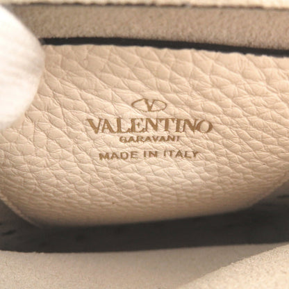 Valentino Garavani Shoulder Bag Leather Light Ivory Rock Studs Women