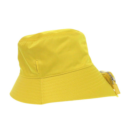 Prada Other Hats 2Hc282 Polyamide Yellow With Mini Pouch Re-Nylon Bucket Hat Triangle Plate Mens L