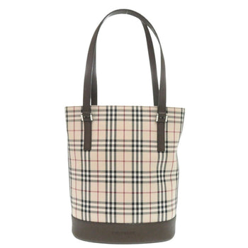 Burberry Tote Bag Cotton Beige Nova Check Women