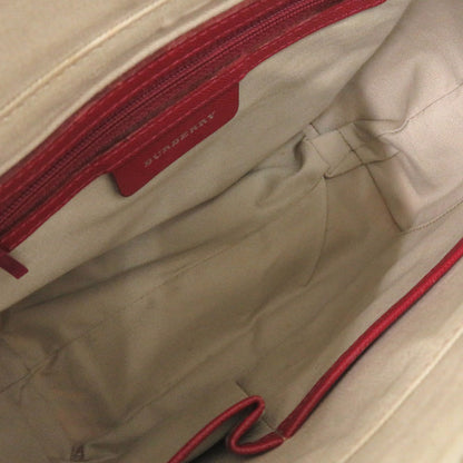 Burberry Handbag Leather, Canvas Red Nova Check Women