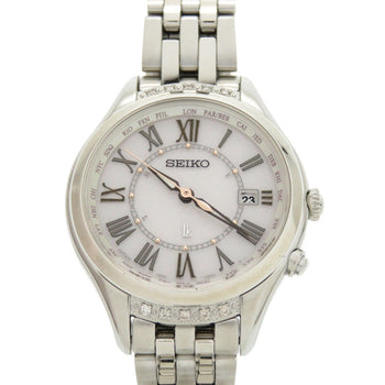 Seiko Watches Solar Powered Radio Watch Ssvv053 Stainless Steel Mocha Pink Lukia Mocha Pink Dial