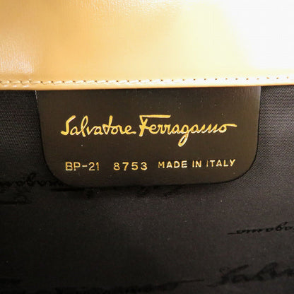 Salvatore Ferragamo Shoulder Bag Bp-21 8753 Calfskin Beige Chainshoulder Gancini Women