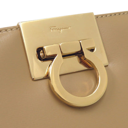 Salvatore Ferragamo Shoulder Bag Bp-21 8753 Calfskin Beige Chainshoulder Gancini Women