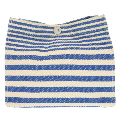Hermes Pouch Cotton Ivory Stripe Women