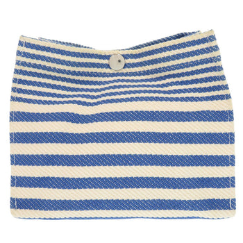 Hermes Pouch Cotton Ivory Stripe Women