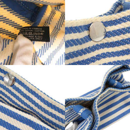 Hermes Pouch Cotton Ivory Stripe Women